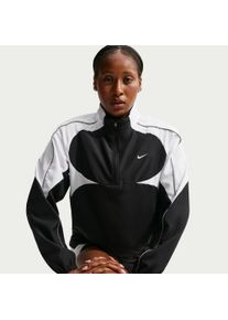Laufjacke Nike "W NK TEMPO SWSH DF JKT", Damen, Gr. M, schwarz-wei&szlig; (schwarz, wei&szlig;, cool grau), Web, Obermaterial: 100% Polyester, normal, Jacken Laufjacke, wasserabweisend, windabweisend, mit Rei&szlig;verschluss, Langarm-Design