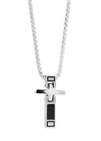 Adelia&acute;s Kette mit Anh&auml;nger ADELIA&acute;S "Adelia's Herren Edelstahl Erbskette Halskette mit Anh&auml;nger Kreuz unbekannt cm" Gr. 45, silber (silber, kreuz), Halsketten, Herren, Edelstahl, Kette mit Anh&auml;nger