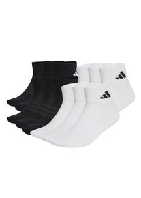 Kurzsocken adidas originals "Socken Cushioned Essentials Ankle Socks 12P 12er Pack", Damen, Gr. 43-45, bunt (wei&szlig;, schwarz), Obermaterial: 57% Baumwolle CO. 40% Polyester PES. 2% Elasthan EL. 1% Polyamid PA., Socken Kurzsocken
