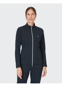 Sweatjacke Joy Sportswear "DORIT", Damen, Gr. 40, blau (night), Obermaterial: 70% Baumwolle, 25% Polyester, 5% Elasthan, normal, Sweatjacken Sweatjacke, mit Rei&szlig;verschluss, Langarm, aus Baumwolle, Polyester und Elasthan