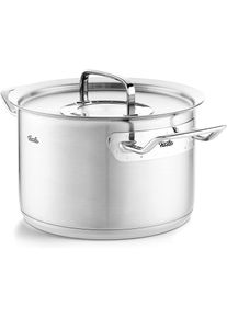 Kochtopf Fissler "ORIGINAL-PROFI COLLECTION", silber (silberfarben), &Oslash;:24cm, T&ouml;pfe, Kochtopf, mit breitem Sch&uuml;ttrand, Kaltmetallgriffen. Made in Germany