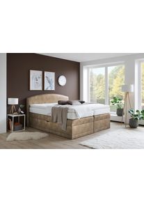 Boxspringbett "Madeira", beige, B:195cm L:210cm, Westfalia Schlafkomfort, Komplettbetten, Boxspringbett