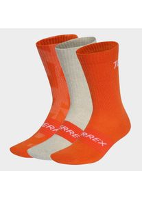 Wandersocken adidas Performance "TRX MT SCK 3PP", Gr. S (37/39), semi impact orange, semi impact orange, wei&szlig;, Obermaterial: 55% Baumwolle, 37% Polyester, 4% Elasthan, 4% Polyamid, Socken Wandersocken, f&uuml;r Erwachsene geeignet, im 3er-Pack