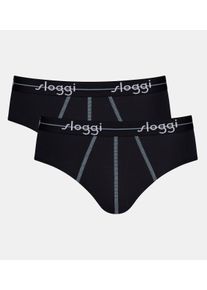 Midislip Sloggi "men Start", Herren, Gr. 7, Single Jersey, schwarz, Single Jersey, Obermaterial: 96% Baumwolle, 4% Elasthan, k&ouml;rpernah, Unterhosen Midislip, sportliche geschnitten, ohne Eingriff, Cotton-Mix