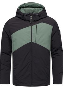 Winterjacke Ragwear "Winterjacke Cassey Warm YOUMODO", Herren, Gr. L, schwarz, Obermaterial: 100% Nylon NY. Obermaterial: Futter: 100% Polyester PES. 100% Polyester PES., gerade, hoch geschlossener Ausschnitt, normaler Saum, Jacken Winterjacke, Warme Herren Jacke mit verstellbarer Kapuze