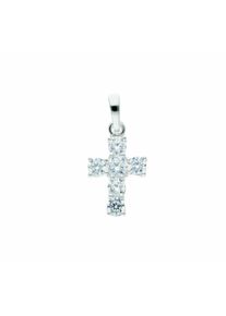 Adelia&acute;s Kreuzkette ADELIA&acute;S "Adelia's Halskette - Kreuzkette mit Kreuz Anh&auml;nger mit Zirkonia aus 925 Silber Halskette - Kreuzkette mit Kreuz Anh&auml;nger mit Zirkonia aus 925 Silber" Gr. 45, silber, Halsketten, Damen, Silber 925 (Sterlingsilber), Kreuzkette