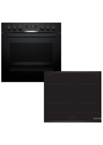 Bosch Induktions Herd-Set "HND679LS62", Energieeffizienz: A+, schwarz, Herdsets, Knusper-AirFry & m&uuml;helose Pyrolyse-Selbstreinigung des Ofens, Induktions Herd-Set