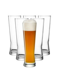 Bierglas Leonardo "Weizenbiergl&auml;ser Grano 500 ml 6er Set transparent", bunt (transparent), B:8,5cm H:25,6cm &Oslash;:8,5cm, Glas, Trinkgef&auml;&szlig;e, Bierglas, Sp&uuml;lmaschinenfest
