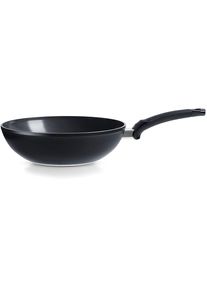 Wok Fissler "Ceratal Orbit Black", schwarz, H:10cm L:18cm &Oslash;:28cm, Pfannen, Wok, ges&uuml;nderes Kochen mit Antihaft-Effekt, hergestellt ohne PFAS/PTFE