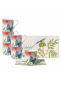 Villeroy & Boch Tasse VILLEROY & BOCH "Kaffeetassen mit Untertassen Amazonia 210 ml 6er Set bunt", bunt, 12 tlg., Porzellan, Trinkgef&auml;&szlig;e, Tasse