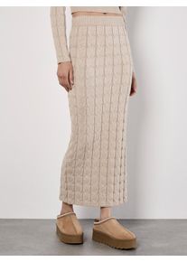 Strickrock Apricot "Strickrock", Damen, Gr. L (40), wei&szlig; (stein), Strick, Obermaterial: 50% Viskose CV. 30% Polyester PES. 20% Nylon NY., uni, R&ouml;cke Strickrock, mit Zopfmuster