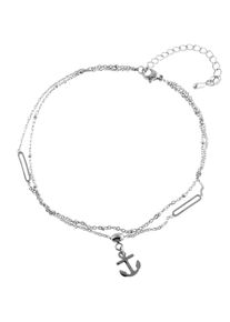 Adelia&acute;s Fu&szlig;kette ADELIA&acute;S "Edelstahl Fu&szlig;kettchen Anker" Gr. 24, silber, Fu&szlig;ketten, Damen, Edelstahl, Fu&szlig;kette