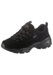 Sneaker Skechers "D'LITES PLAY ON", Damen, Gr. 42, schwarz, Nubuklederimitat, Textil, Schuhe Sneaker, Freizeitschuh, Halbschuh, Schn&uuml;rschuh mit Air Cooled Memory Foam