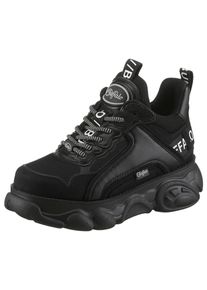 Plateausneaker Buffalo "CHAI", Damen, Gr. 38, schwarz, Lederimitat, Nubuklederimitat, Textil, kontrastfarbene Details, unifarben, Schuhe Plateausneaker, Ugly-Sneaker, Halbschuh, Schn&uuml;rschuh in veganer Verarbeitung