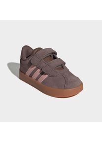 Sneaker adidas Sportswear "VL COURT 3.0", M&auml;dchen, Gr. 27, earth strata, semi frozen turbo, amber gum, Leder, Synthetik, Schuhe Sneaker, inspiriert vom Design des adidas Handball Spezial, f&uuml;r Kinder