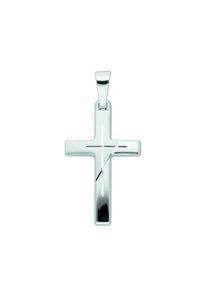 Adelia&acute;s Kreuzkette ADELIA&acute;S "Adelia's Halskette - 585 Wei&szlig;gold Kreuzkette mit Kreuz Anh&auml;nger aus Halskette - 585 Wei&szlig;gold Kreuzkette mit Kreuz Anh&auml;nger aus" Gr. 45, silber, Halsketten, Damen, Wei&szlig;gold 585, Kreuzkette