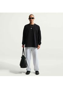 Sweatshirt Nike Sportswear "Nike Sportswear Club Men's French Terry Oversized Crew", Herren, Gr. XL, schwarz (schwarz, wei&szlig;), Sweatware, Obermaterial: 80% Baumwolle, 20% Polyester, unifarben, bequem h&uuml;ftbedeckend, Rundhals, Rippb&uuml;ndchen, Sweatshirts Sweatshirt, mit Rundhalsausschnitt, Langarm, aus schwerem French Terry