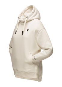 Kapuzensweatshirt Navahoo "Kapuzensweatshirt Silberengelchen", Damen, Gr. L, wei&szlig; (sanftes wei&szlig;), Obermaterial: 60% Baumwolle CO. 40% Polyester PES. Futter: 100% Polyester PES., oversize, hoch geschlossener Ausschnitt, Rippb&uuml;ndchen, Sweatshirts Kapuzensweatshirt, Kuscheliger Damen Hoodie mit Oversize Look