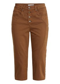 Stoffhose Pulz Jeans "Casual Hose PZROSITA", Damen, Gr. 46, N-Gr, braun (bison), Obermaterial: 65% Baumwolle CO. 32% Polyester PES. 3% Elasthan EL., Hosen Stoffhose
