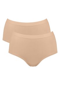 High-Waist-Slip Sloggi "GO Sense", Damen, Gr. S, braun (peanut butter), Single Jersey, Obermaterial: 89% Modal, 11% Elasthan, Unterhosen High-Waist-Slip, Santoni Rundstrick