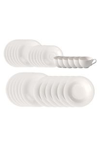 Geschirr-Set "Essential Starter-Set", wei&szlig;, 30, Porzellan, LIKE. BY VILLEROY & BOCH, Geschirr-Sets, Geschirr-Set, Premium Porzellan