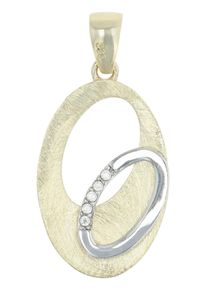 Adelia&acute;s Kettenanh&auml;nger ADELIA&acute;S "333 Wei&szlig;gold Anh&auml;nger mit funkelnden Zirkonia", gold, Schmuckanh&auml;nger, Damen, Wei&szlig;gold 333, Kettenanh&auml;nger