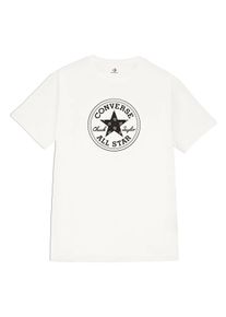 T-Shirt Converse "WOMEN'S Converse CRAFTED CHUCK TAYLOR T-SHIRT", Damen, Gr. XS, wei&szlig; (vintage wei&szlig;), Obermaterial: 100% Baumwolle, unifarben, Rundhals, eingesetzt, Shirts T-Shirt, unifarbenes Design, Kurzarm mit eingesetzten &Auml;rmeln, aus Baumwolle