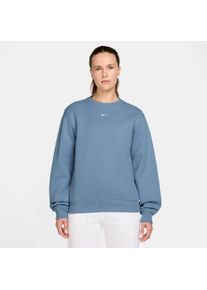 Sweatshirt Nike Sportswear "W NK STDO FLC MW STD CREW", Damen, Gr. S, work blau, sail, angeraute Sweatware, Obermaterial: 80% Baumwolle, 20% Polyester, normal, Rundhals, angesetztes B&uuml;ndchen, Sweatshirts Sweatshirt, mit Rundhalsausschnitt, aus angerauter Sweatware, in normaler L&auml;nge