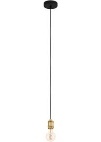 Eglo H&auml;ngeleuchte "YORTH", braun (schwarz, braun), &Oslash; 5cm H: 150cm, 1 Stk., Leuchten, H&auml;ngeleuchte in schwarz und braun aus Stahl - exkl. E27 - 40W, H&auml;ngeleuchte