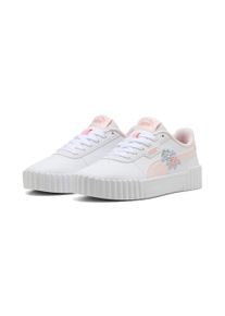 Sneaker Puma "CARINA 3.0 FLORAL JR", M&auml;dchen, Gr. 35,5, rosa (Puma wei&szlig;, jasmine flower, seafoam), Synthetik, unifarben, Schuhe Sneaker, f&uuml;r Alltag, mit Textil-Innenmaterial, sportlicher Stil