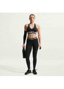 Tanktop Nike "Nike Pro Sculpt Women's Medium-Support Padded Sports Bra", Damen, Gr. S, schwarz (schwarz, wei&szlig;, wei&szlig;), Trikot, Obermaterial: 75% Polyester, 25% Elasthan, bedruckt, unifarben, skinny fit bauchfrei, Rundhals, Tops Tanktop, bauchfreier Schnitt, mit Rundhalsausschnitt, ohne Verschluss