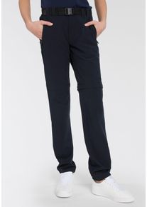 Zip-off-Hose CMP "KID ZIP OFF PANT", Jungen, Gr. 128, N-Gr, blau (antracite), Web, Obermaterial: 89% Polyester, 11% Elasthan, Hosen Zip-off-Hose, f&uuml;r Kinder, mit Zip-off-Funktion, elastisch, atmungsaktiv