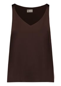 Satinbluse Vera Mont "Satin-Bluse mit V-Ausschnitt", Damen, Gr. 46, braun (rostbraun), Obermaterial: 100% Polyester PES., Blusen Satinbluse