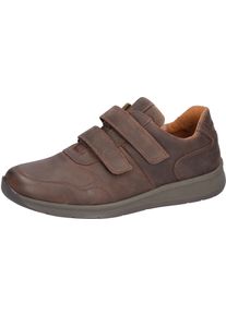 Waldl&auml;ufer Klettschuh WALDL&Auml;UFER "Kilian", Herren, Gr. 10 (44,5), Leder Textil, braun, Nubukleder, Schuhe Klettschuh, Halbschuh, Casual-Sneaker in Extraweite K f&uuml;r den kr&auml;ftigen Fu&szlig;, Topseller