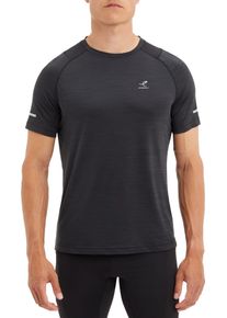 Laufshirt Energetics "He.-T-Shirt Ailo SS M", Herren, Gr. XXL, schwarz (melange, schwarz, schwarz), Obermaterial: 88% Polyester, 12% Elasthan, unifarben, normal, Rundhals, Raglan&auml;rmel angesetztes B&uuml;ndchen, Shirts Laufshirt, mit atmungsaktiven Mesheins&auml;tzen, schnell trocknend