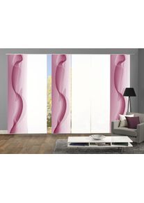 Schiebegardine Home Wohnideen "FILIZ 6er SET" Gr. 1, rot, B:60cm H:245cm, Polyester, Gardinen, Schiebegardine, Schiebevorhang Digidruck 6er Set FILIZ