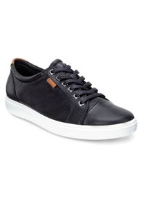 Sneaker Ecco "SOFT 7 W", Damen, Gr. 36, schwarz, Leder, Schuhe Sneaker, mit Label, Freizeitschuh, Halbschuh, Schn&uuml;rschuh, schmale Form