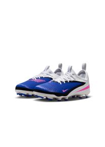 Fu&szlig;ballschuh Nike "Jr. Phantom 6 Low Academy", Kinder, Gr. 36,5, blau (racer blau, pink blast, wei&szlig;), Synthetik, Textil, Schuhe Fu&szlig;ballschuh, Au&szlig;ensohle f&uuml;r Rasen & Kunstrasen und feste B&ouml;den
