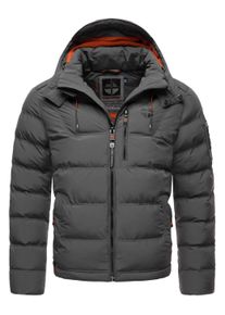 Winterjacke STONE HARBOUR "Winterjacke Arvidoo", Herren, Gr. XL, grau (anthrazit), Obermaterial: 100% Polyester PES. Obermaterial: Futter: 100% Polyester PES. 100% Polyester PES., gerade, hoch geschlossener Ausschnitt, &Auml;rmel ohne &Auml;rmelschlitz Rippstrickb&uuml;ndchen, Jacken Winterjacke, Modische Herren Winter Steppjacke