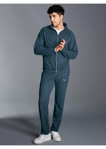 Jogginganzug TRIGEMA "TRIGEMA Freizeitanzug-Set", Herren, Gr. 3XL, blau (jeans, melange), Single Jersey, 100% Baumwolle, Sportanz&uuml;ge Jogginganzug