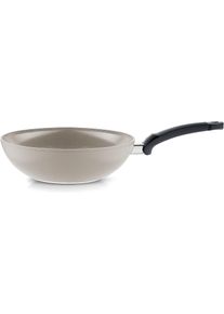 Wok Fissler "Ceratal", grau, B:31cm H:12,5cm L:50cm &Oslash;:30cm, Pfannen, Wok, ceratal Beschichtung; cookstar Allherdboden; Made in Germany