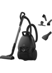 AEG Bodenstaubsauger "VX9-5-EBR", ebony schwarz, B:30,5cm H:24cm T:51cm, Bodenstaubsauger, Extra stark & leise &ndash; Beutelstaubsauger 69 dB, HEPA f&uuml;r Allergiker, Bodenstaubsauger