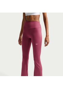 Sporthose Nike "W NK ONE DF HR TGHT FLRE USEAM", Damen, Gr. XS, N-Gr, rosa (pink smoke, wei&szlig;), Obermaterial: 80% Polyester, 20% Elasthan, Hosen Sporthose, f&uuml;r Fitness-Training geeignet, aus Polyester und Elasthan