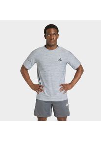 T-Shirt adidas Performance "WORKOUT ESSENTIALS FLEX", Herren, Gr. S, medium grau heather, Shirts T-Shirt