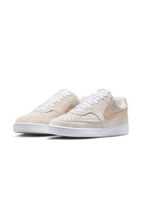 Sneaker Nike Sportswear "Court Vision Low SD Premium", Damen, Gr. 42,5, beige (wei&szlig;, shimmer), Leder, Schuhe Sneaker, inspiriert vom Design des Nike Air Force