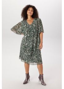 Meshkleid ANISTON PLUS, Damen, Gr. 54, N-Gr, gr&uuml;n, wei&szlig;, Mesh, Obermaterial: 95% Polyester, 5% Elasthan. Futter: 100% Polyester, gemustert, l&auml;ssig geschnitten knieumspielend, Rundhals, Fl&uuml;gel&auml;rmel Babylock, Kleider Meshkleid, mit Fl&uuml;gel&auml;rmelchen - NEUE KOLLEKTION