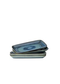 Servierplatte GIPFELST&Uuml;CK "Tiefer See", blau (blau, gr&uuml;n), Servierplatten, Servierplatte