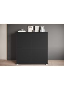 PC-Schrank OTTO HOME "Kenia, Sekret&auml;r, Home Office", graphite schwarz matt, B:120cm H:125cm T:39,5cm, Sekret&auml;re, PC-Schrank, Mit Push-to-open, Tastaturauszug und praktischem Stauraum