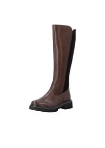 Stiefel Remonte, Damen, Gr. 45, Varioschaft, braun kombiniert, Leder, Schuhe Stiefel, Langschaftstiefel, Klassik-Stiefel, Boots mit Profilsohle