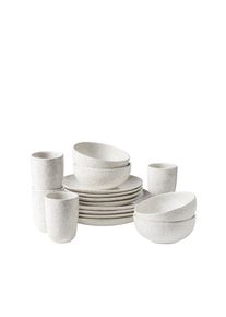 Kombiservice GIPFELST&Uuml;CK "Alpenwiese", beige (creme), 4, Geschirr-Sets, Kombiservice